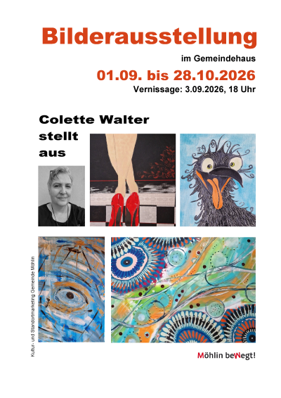 Bilderausstellung im Gemeindehaus: Colette Walter