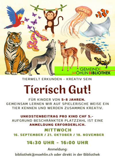Tierisch gut! – Tierwelt erkunden & Kreativ sein