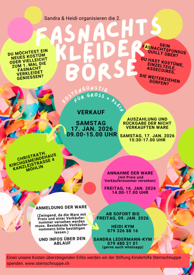 Fasnachtskleiderbörse, Warenannahme Fasnachtskleiderbörse, Warenannahme