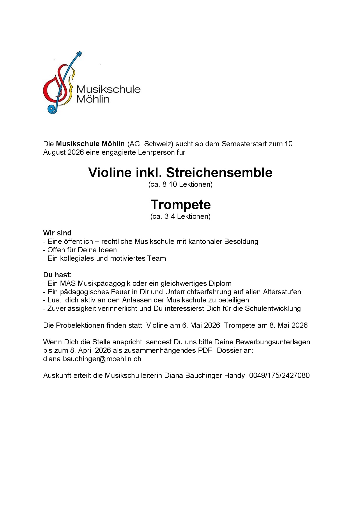 Offene Stellen Aug 2026