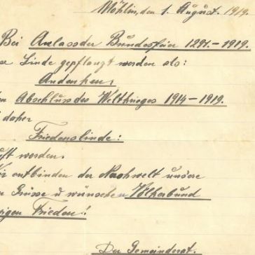 Friedenslinde 1919