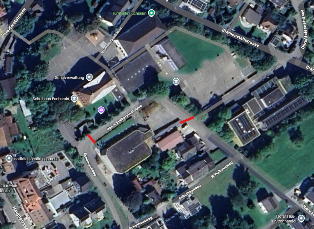 2025.12.04 Temporäre Strassensperrung Obere Fuchsrainstrasse